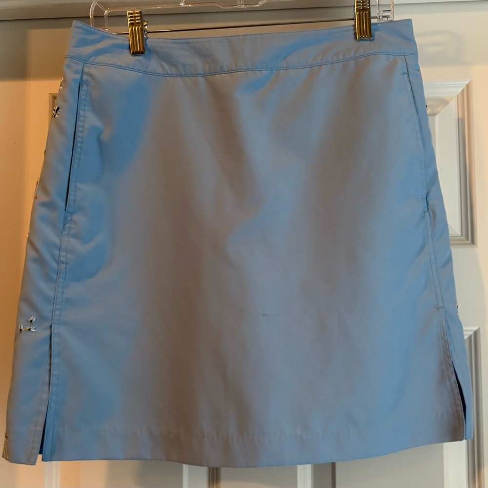 Izod Women's A-Line Skirt in Soft Blue